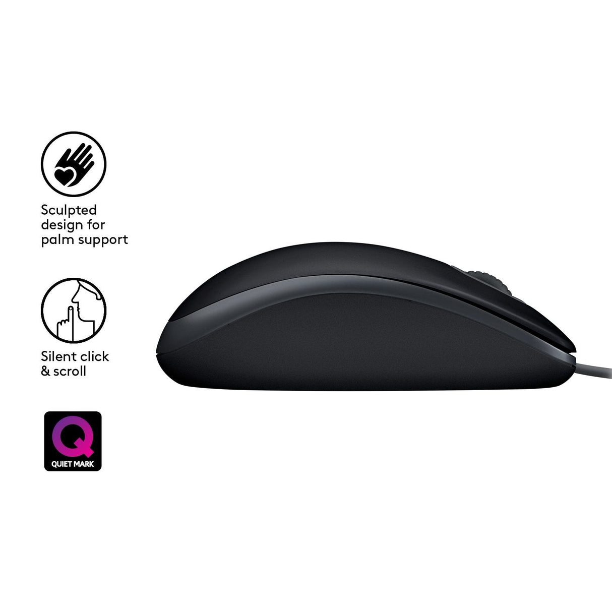 Raton Logitech B110 Silent Optico Usb Negro 910-005508