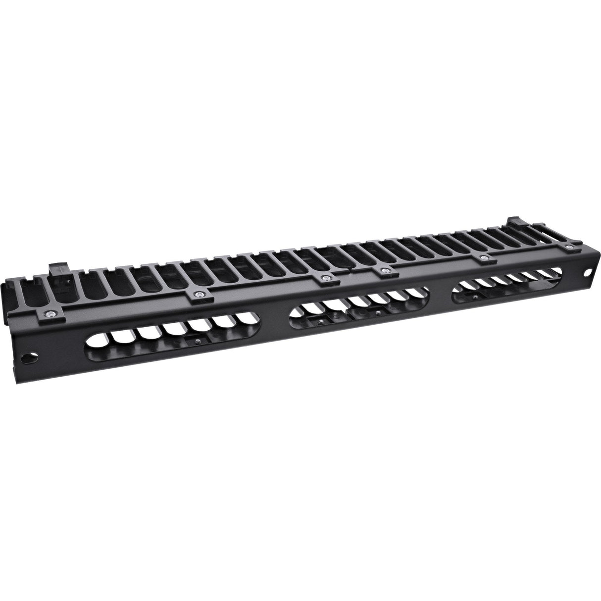 Inline® 19" 1u Cable Management Panel, Ral 9005 Negro