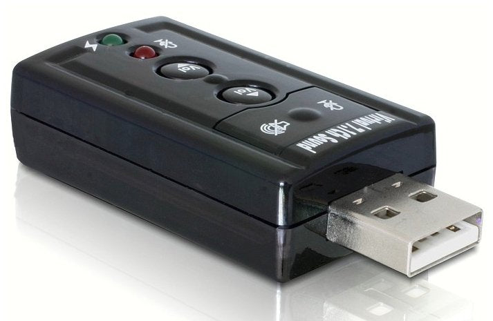 Delock Adaptador De Sonido Usb 7.1 Jack - Auricular  Y Microfono