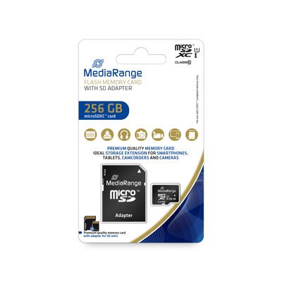 Mediarange Sd Microsd 256gb Uhs-1 Cl.10 Con Adaptador Incluido