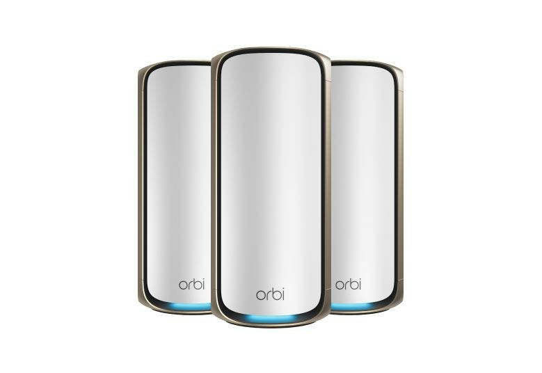 Netgear Orbi 970 Series Quad-Band Wifi 7 Mesh System Blanco 27gbps 3 Pieces 1year