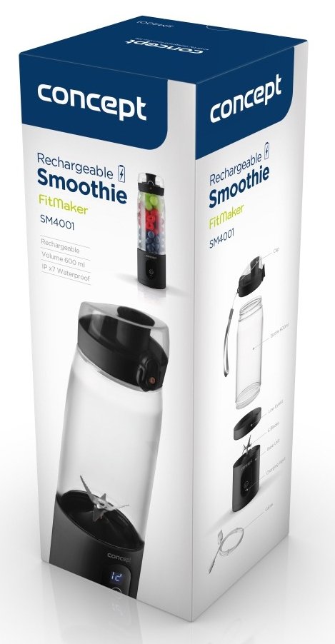 EAN 8595631065600 - Concept SM4001 licuadora 0,58 L Batidora de vaso portátil 315 W Negro, Acero inoxidable imagen 7