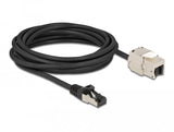 Delock Cable Rj45 Stecker Zu Keystone Modul Rj45 Buchse Cat.6a 5 M Schwarz
