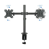 Tooq Soporte De Mesa Con Brazos Articulados Para 2 Monitores De 13"-32" - Giratorio E Inclinable - Gestion De Cables -