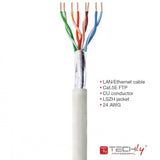 Techly Itp-C5f-305-Ris Cable Cat5e F/Utp Lszh 305m 100% Cu Gris