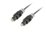 Cable Óptico De Audio Digital Toslink Lanberg Ca-Tosl-10cc-0010-Bk 1m Negro