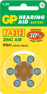 EAN 4891199005169 - GP Batteries Hearing Aid ZA312 Batería de un solo uso PR41 Zinc-Aire imagen 1