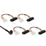 Inline® Mini Sas Hd Cable Sff-8643 Angled A 4x Sff-8482 + Power 0.5m
