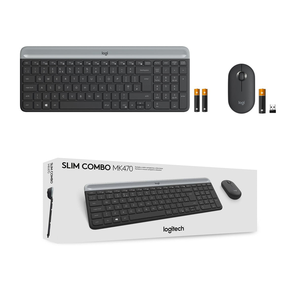 EAN 5099206086548 - Logitech 920-009198 teclado Ratón incluido Universal RF inalámbrico QWERTY Español Grafito imagen 16