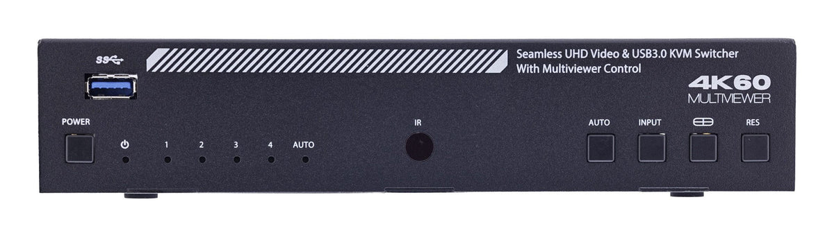 Inline Kvm Switch, 4x1 ,Hdmi 4k/60hz, Muiltiviewer, Usb 3.2 Hub