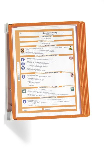 Simema De Panel De Exhibición De Pared Duradero. Variowall 5 Paneles Indicadores Naranja
