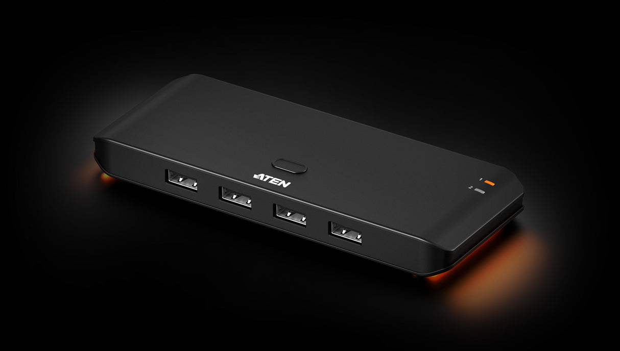 Switch De Periféricos Usb 2.0 De 2 X 4 Puertos Aten Us4224 Essentials