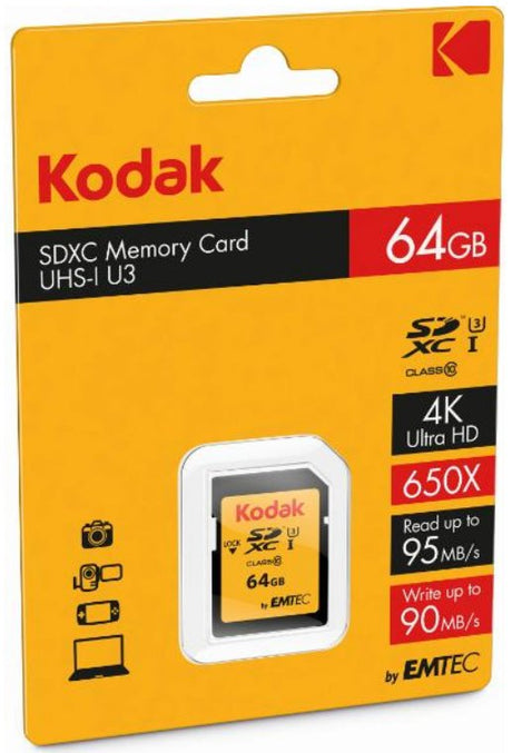 EAN 3126170143365 - Kodak SDXC 64GB Class10 U3 UHS-I Clase 10 imagen 1
