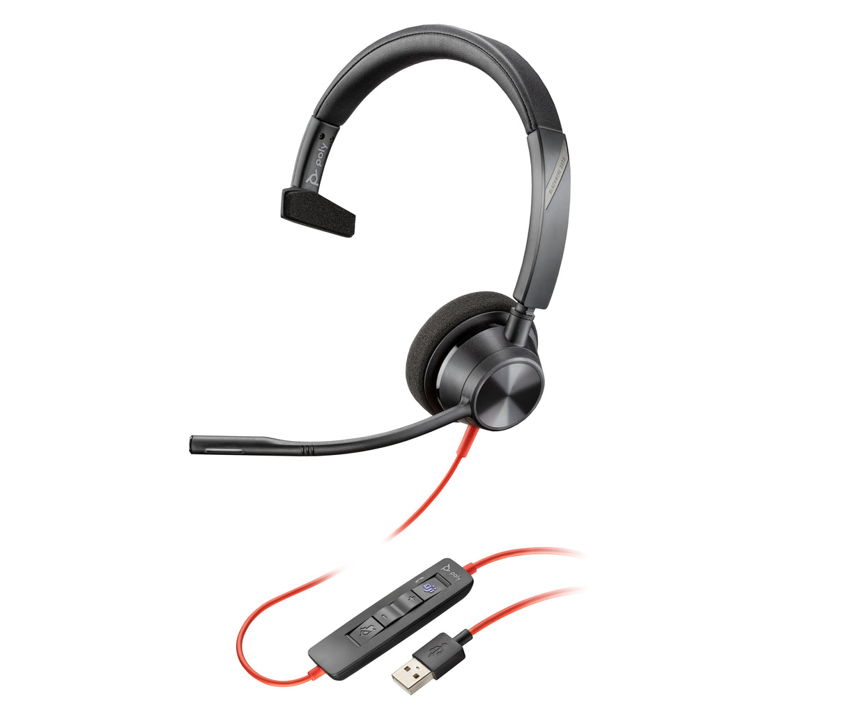 EAN 0197029372789 - HP Poly Blackwire 3310 Microsoft Teams Certified Headset +USB-C/A Adapter TAA Alámbrico Diadema Oficina/C imagen 5