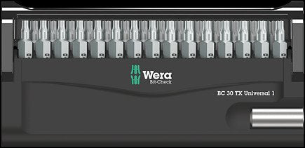 Puntas Para Atornilladores Wera Bit-Check 30 Tx Universal 1 Sb