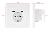 Roseta De Pared Nanocable 10 35 0012 1 Schuko 2 Usb