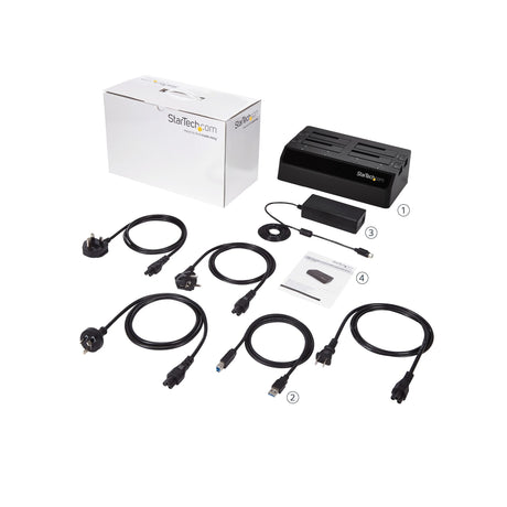 EAN 0065030857932 - StarTech.com SDOCK4U33 base de conexión para disco duro USB 3.2 Gen 1 (3.1 Gen 1) Type-B Negro imagen 7
