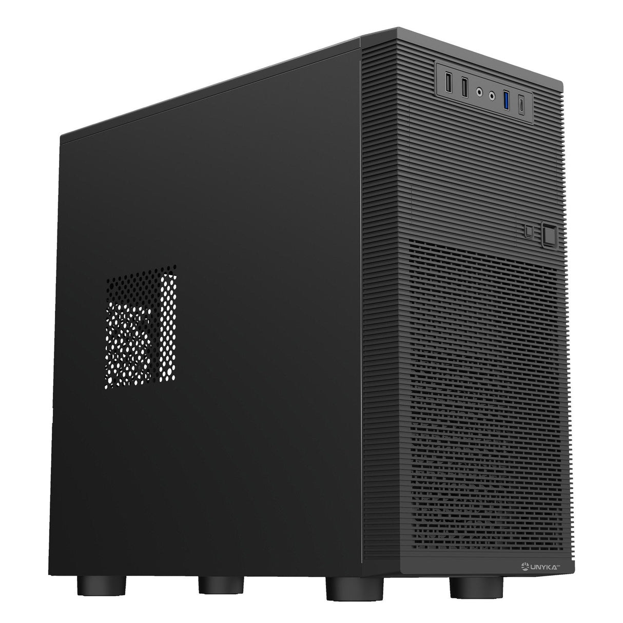 Caja Micro Atx Unykach Aero C15 Uk52015 Frontal Rejilla Disipador Max 150mm Gpu Max 295mm Negro