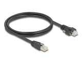 Delock 80477 Cable Rj45 Macho A Rj45 Macho Con Tornillos 20 Mm Para Gige Camera Cat.6a S/Ftp 1 M Negro
