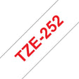 EAN 0012502625803 - Brother TZE-252 cinta para impresora de etiquetas Rojo sobre blanco imagen 1
