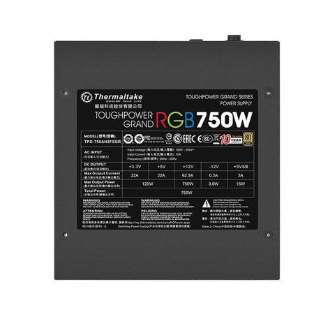 EAN 4711246872530 - Thermaltake Toughpower Grand RGB 750W Gold (RGB Sync Edition) unidad de fuente de alimentación 24-pin ATX imagen 5