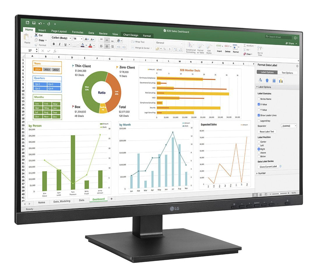 Lg 27bn65q-B 27" 16:9 Ips Lcd Dp Hdmi Monitor Refurbished
