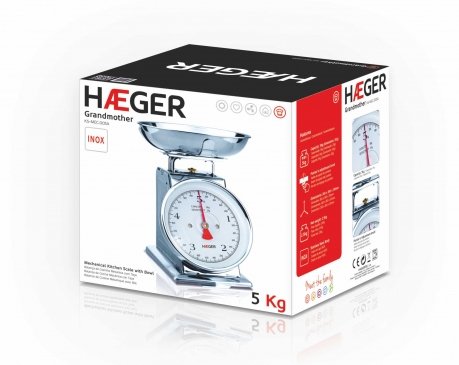 EAN 5608475009112 - Haeger Grandmother Acero inoxidable Encimera Plaza Báscula de cocina mecánica imagen 3