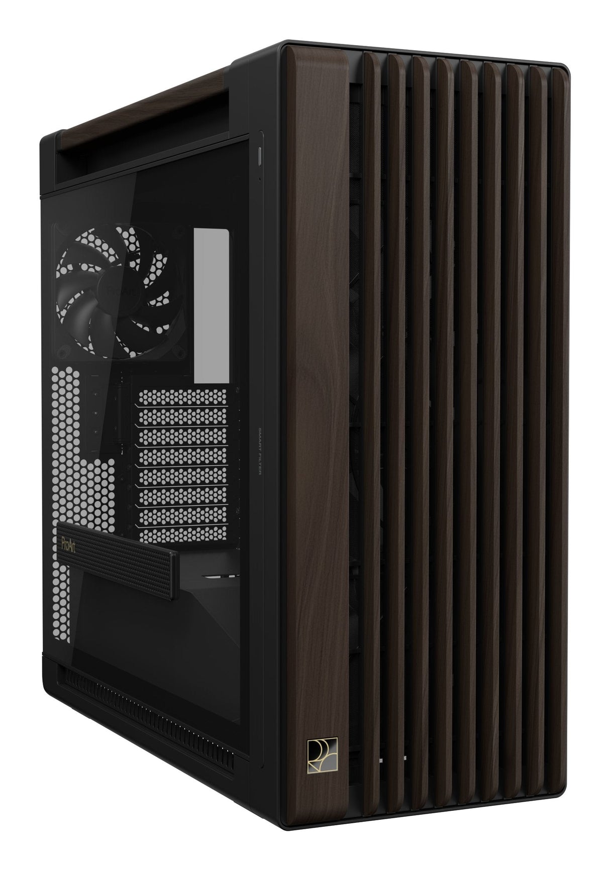 Caja  Pc Asus Geh Proart Pa602 Walnut Wood Tg Pwm Modern Negro