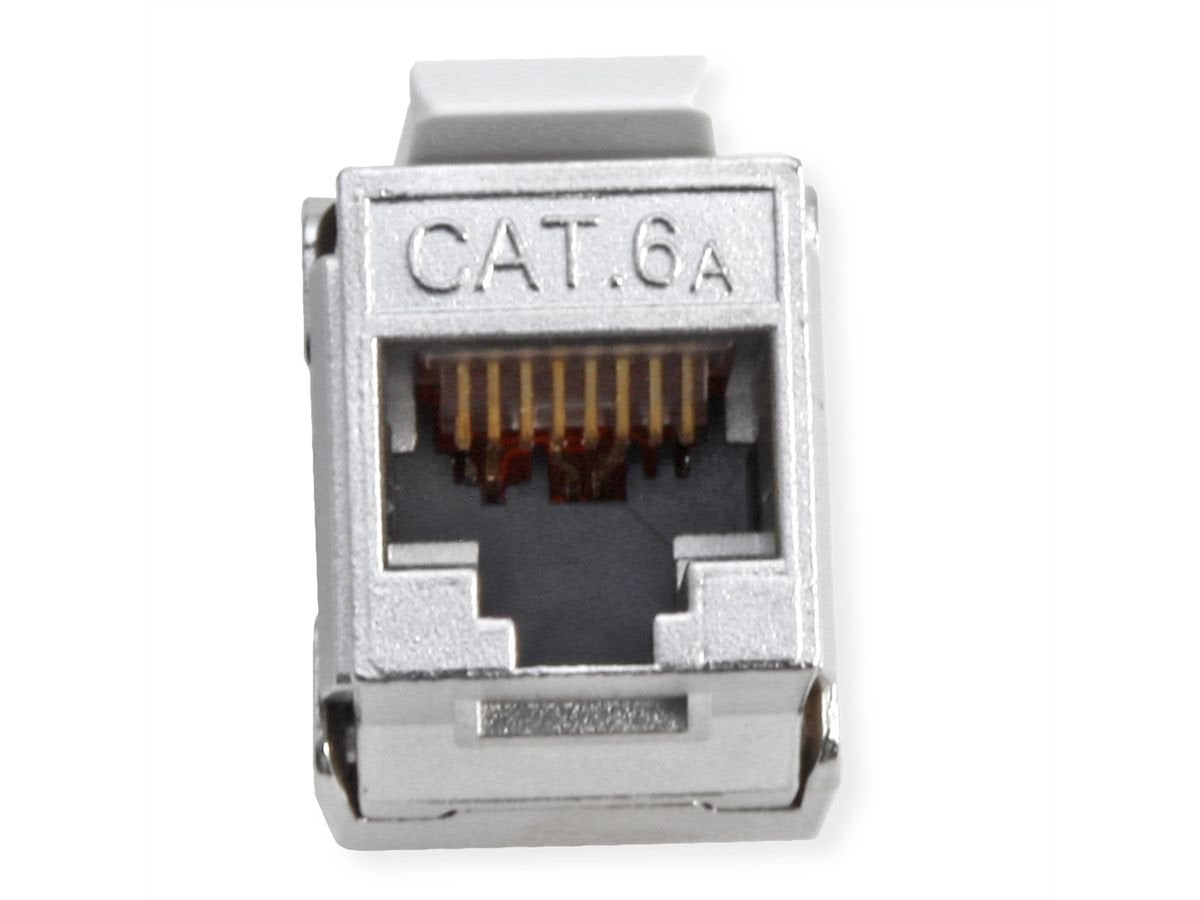 Roline Cat.6a (Class Ea) Keystone, Rj-45, Geschirmt, Werkzeuglos, Silberfarben