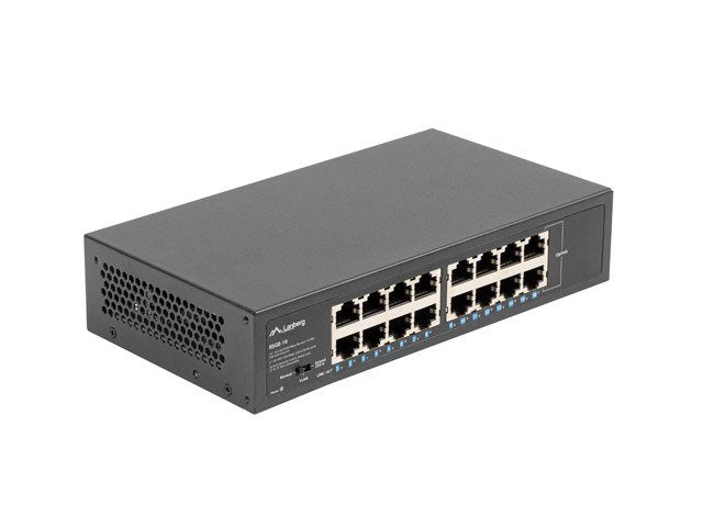 EAN 5901969429015 - Lanberg RSGE-16 switch No administrado Gigabit Ethernet (10/100/1000) 1U Negro imagen 1