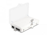 Lwl Verteilerbox Für Innen- Und Aussenbereich Ip65 Wasserfest Abschliessbar 2 Port Weiss