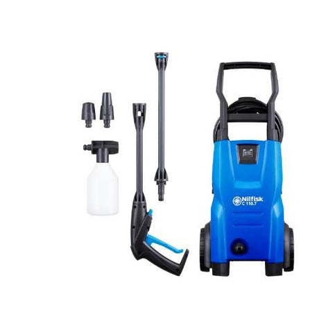 EAN 5715492181261 - Nilfisk 128470921 Limpiadora de alta presión o Hidrolimpiadora Vertical Eléctrico 440 l/h 1400 W Azul, Ne imagen 1