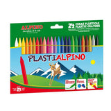 Alpino Ceras Plásticas Plastialpino 115mm No Manchan Estuche De 24 C/Surtidos