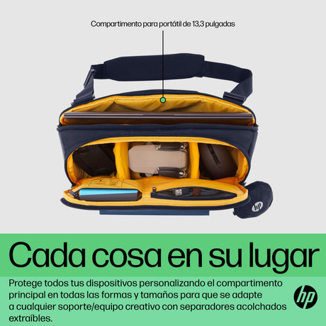 EAN 0196786247897 - HP Creator 13.3 Dark NavyLaptop Sling 33,8 cm (13.3") Mochila bandolera Marina, Amarillo imagen 7