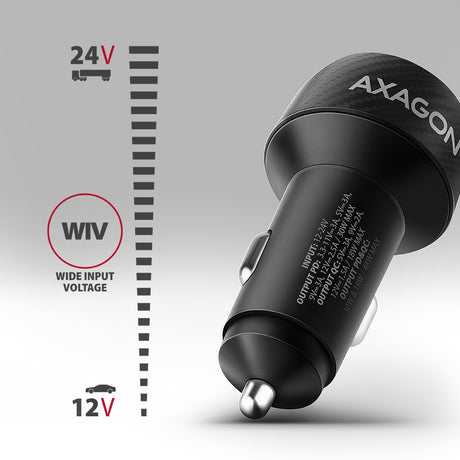 EAN 8595247909121 - Axagon PWC-PQ48 cargador de dispositivo móvil Universal Negro Encendedor de cigarrillos Carga rápida Auto imagen 3