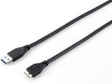 Equip Cable Usb 3.0 A Microusb 128397 Conectores Macho / Macho Triple Blindaje Negro