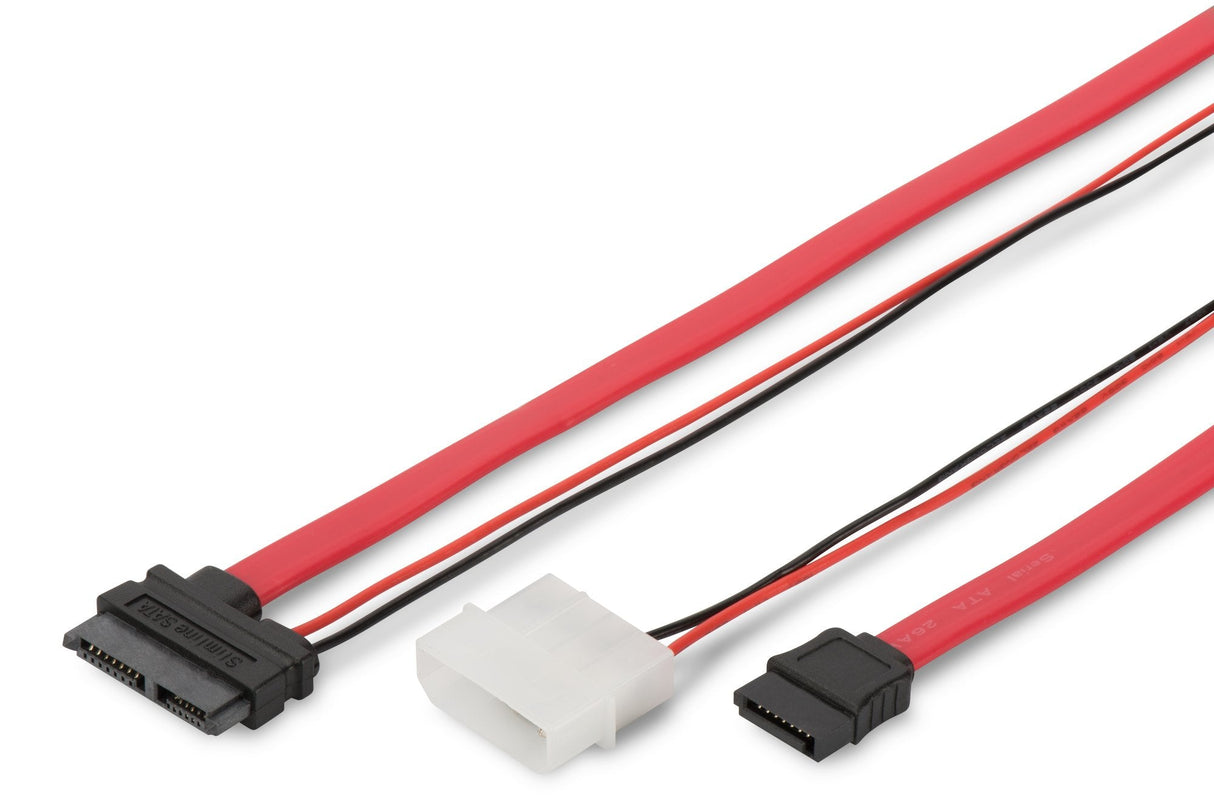 Cable Digitus Sata Slim Line 13pin - L-Type Power F/F, 0.5m, Slimline, Sata Ii/Iii, Re
