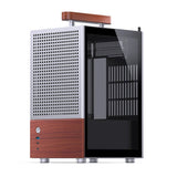 Jonsbo T6 Pc Carcasa, Mini-Tower, Mini-Itx, Tempered Glass, Madera - Plateado