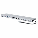 Manhattan 130578 Base Para Portátil Y Replicador De Puertos Alámbrico Usb 3.2 Gen 1 (3.1 Gen 1) Type-C Aluminio