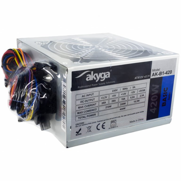 EAN 5901720130310 - Akyga AK-B1-420 unidad de fuente de alimentación 420 W 20+4 pin ATX ATX Gris imagen 4