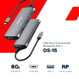 Canyon Usb-8-In1 Hub Usb-C > Hdmi/3xusb/Usb-C/Rj45/Sd Slot Retail