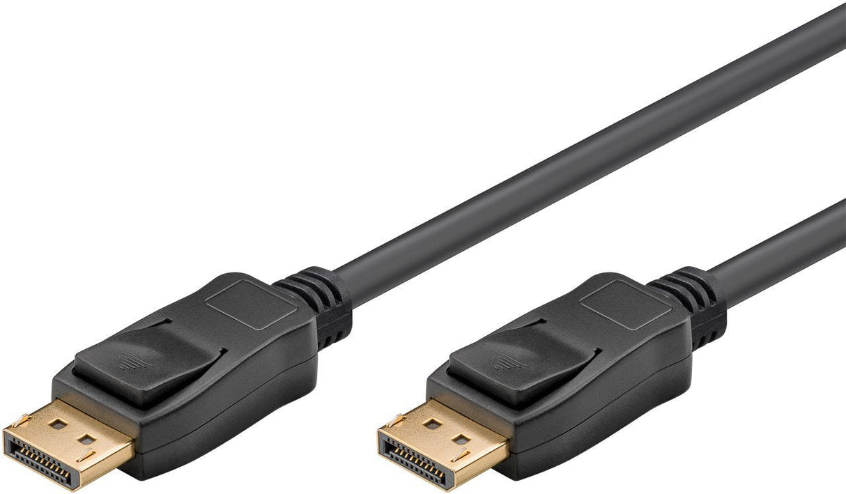 Goobay 5m Displayport 1.4-Verbindungscable [3d, 8k (4320p), Chapado En Oroe Kontakte, Mit Verriegelung]