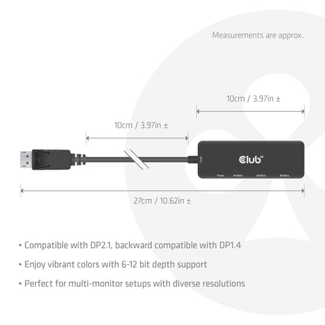 EAN 8719214473471 - CLUB3D CSV-7330 hub de interfaz 13,5 Mbit/s Negro imagen 8