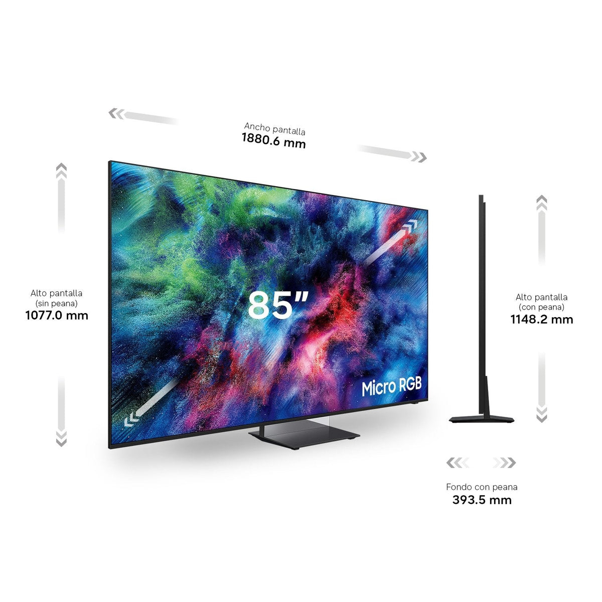 Televisor Smart Tv 85" 4k Uhd Tizen R95h Samsung Negro