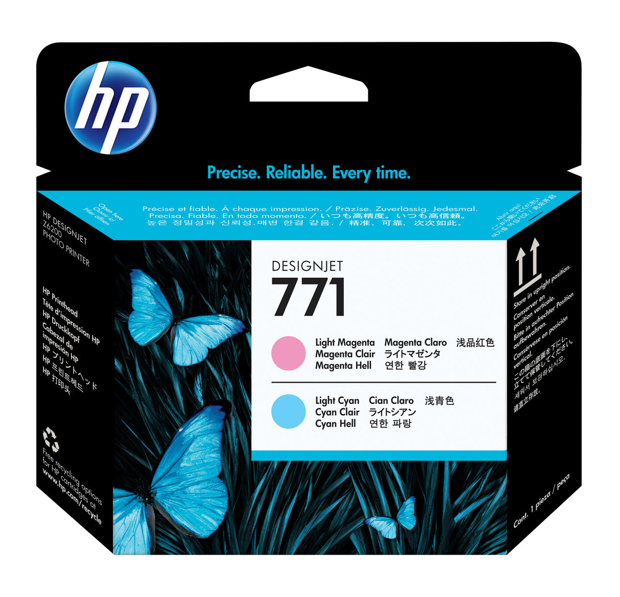 EAN 0884962986455 - HP 771 Light Magenta/Light Cyan DesignJet Printhead cabeza de impresora Inyección de tinta térmica imagen 1