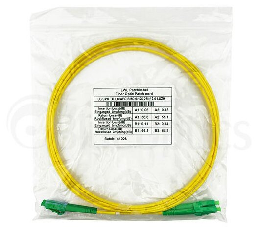 Blueoptics Sfp3131bu5mm Cable De Fibra Optica 5 M Lc Os2 Amarillo