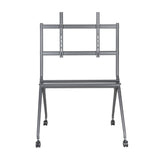 Aisens Soporte De Suelo Pro Con Rueda - 1 Bandeja Para Pantalla Interactiva/Tv 120kg De 50-86 - Negro
