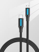 Cable Usb 2.0 Tipo-C Vention Covbg Usb Tipo-C Macho Microusb Macho 1.5m Negro