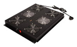 Roline 19-Zoll Dachlftereinheit 4 Lfter, On Off Fr Serverschrank Der Pro Serie, Schwarz