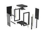 Lanberg Rack Cabinet 19" Free-Standing 24u 600x800 Flat Pack With Glass Door Lcd Negro V2